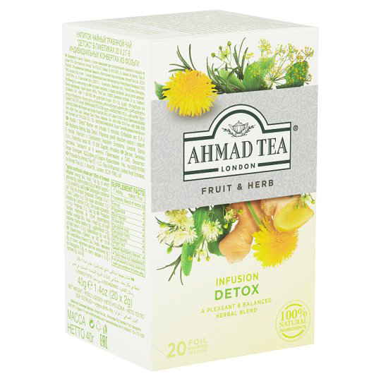 AHMAD TEA LONDON FRUIT & HERB 20 FOIL WRAPPED TEA BAGS 20 X 2G